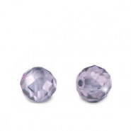 Cubic Zirconia beads 4mm Purple